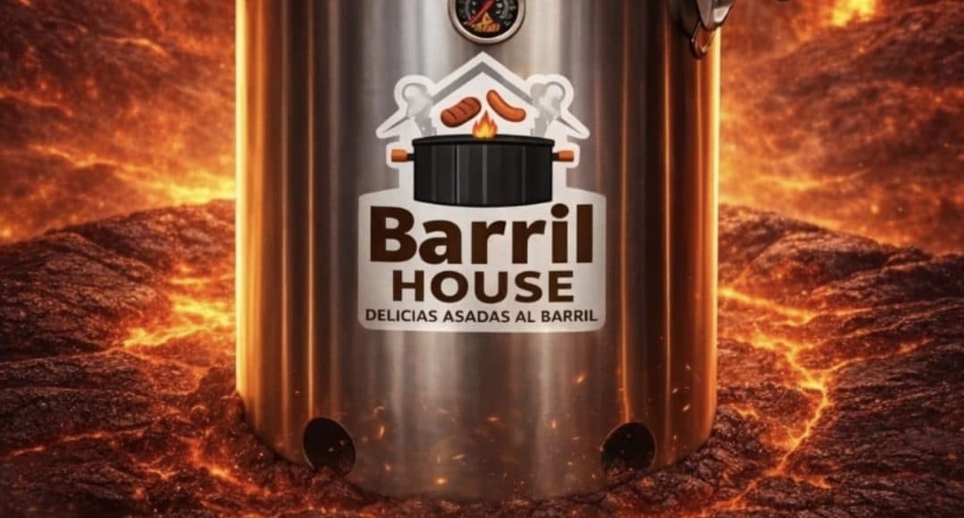 Barril de acero de Barril House sobre brasas
